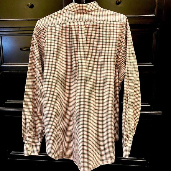 RALPH LAUREN Mens Long Sleeve Red Blue Window Pane Button Down Dress Shirt Sz XL - Picture 8 of 10